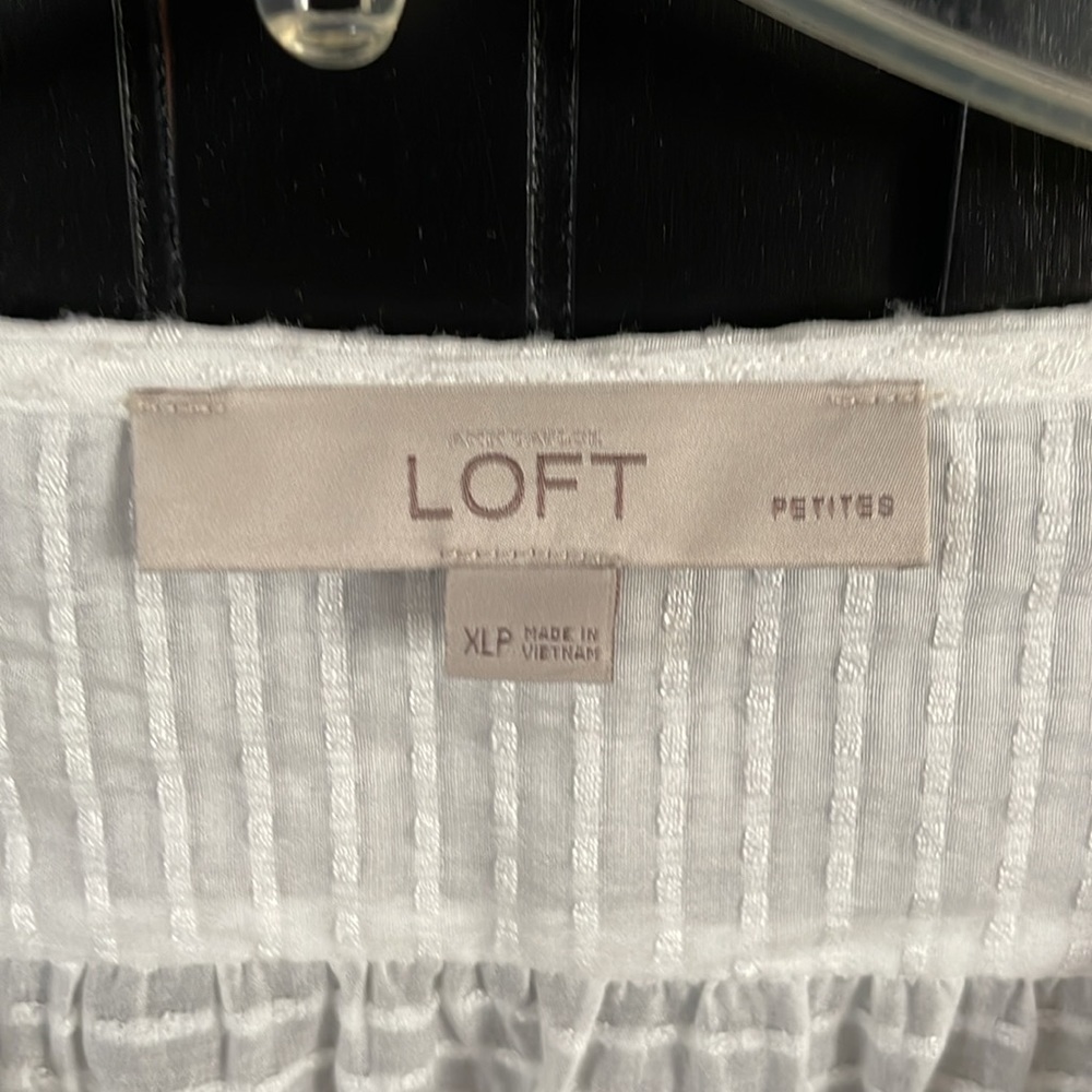 LOFT White Blouse with Lace Detail - Picture 4 of 6